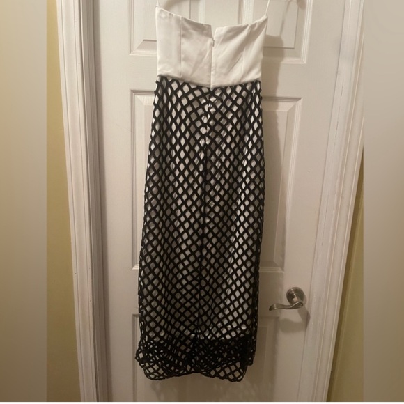 Ramy Brook Giselle Sequined Lattice Gown - Picture 4 of 9